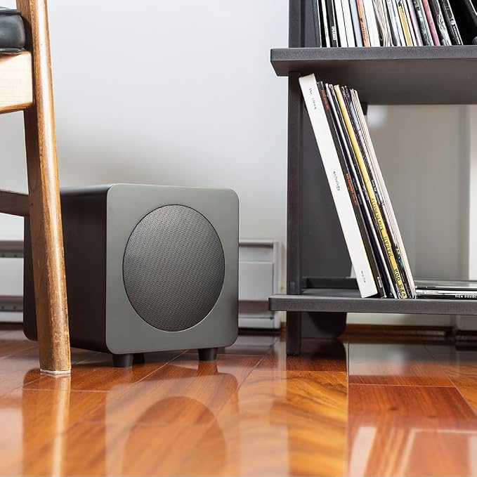 Kanto SUB8VMB Sealed Powered Subwoofer - 8" 300W, Matte Black