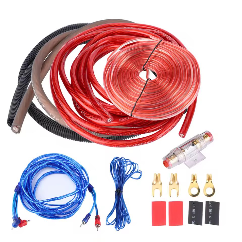 4 Guage 2800W Car Audio Subwoofer Amplifier Speaker Installation Wire Cable Kit Fuse Suit Car Power Amplifier Installation Kit